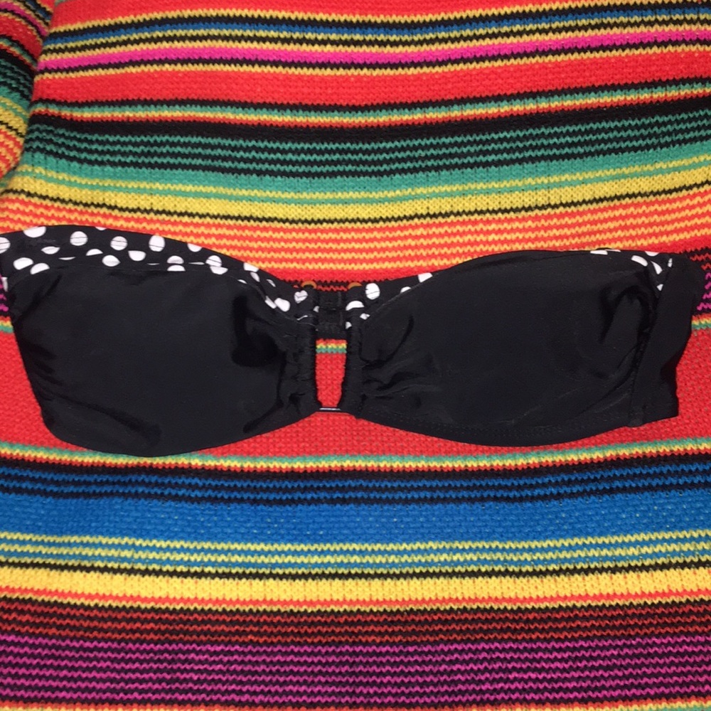 Black polka dot bandeau